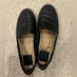 Tory Burch Black Espadrille Flats